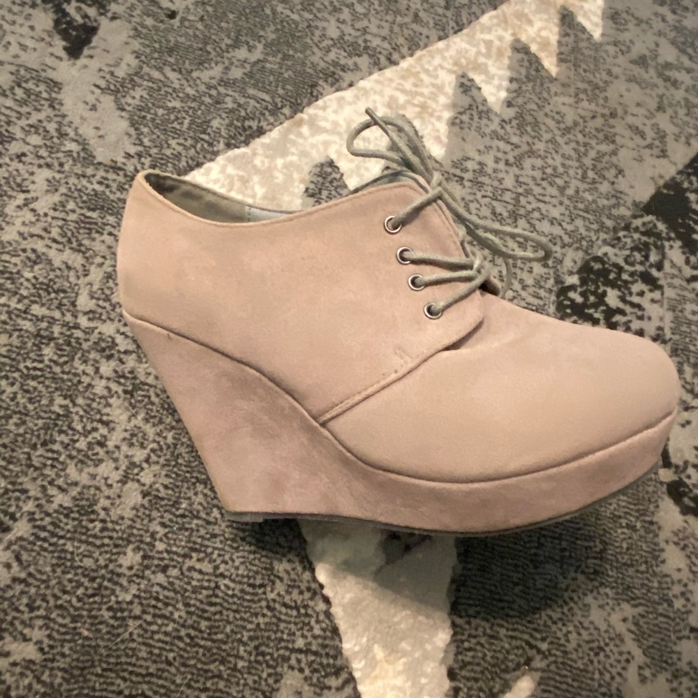 TORRID lace up wedges